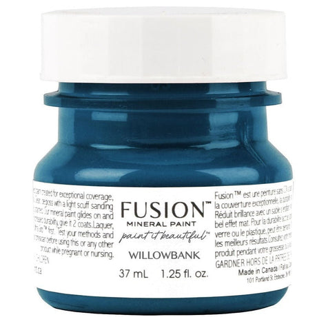 Willowbank Fusion Mineral Paint in navy, all-in-one acrylic paint for furniture.