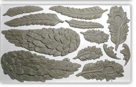 Wings and Feathers Decor Mould by IOD - Iron Orchid Designs @ Painted Heirloom