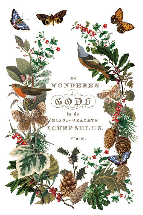 Vintage Dutch book cover for I.O.D. Winter Botanist Transfer 2025 Limited Release décor projects.