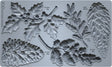 I.O.D. Winter Forage Mould 2025, silicone tray with leaf and pine cone shapes, volume and weight marked.