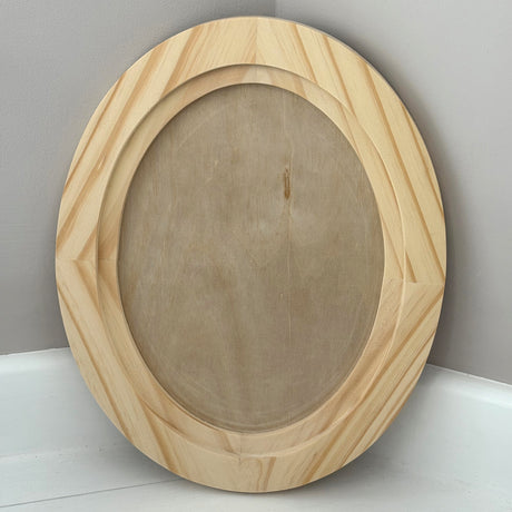 I.O.D. Wood Gallery Blanks tray with wide textured rim, designed for custom painting or craft decor projects.