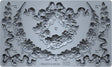 I.O.D. Wreath & Swags Mould in food-safe silicone, floral design with section volume and weight labels.