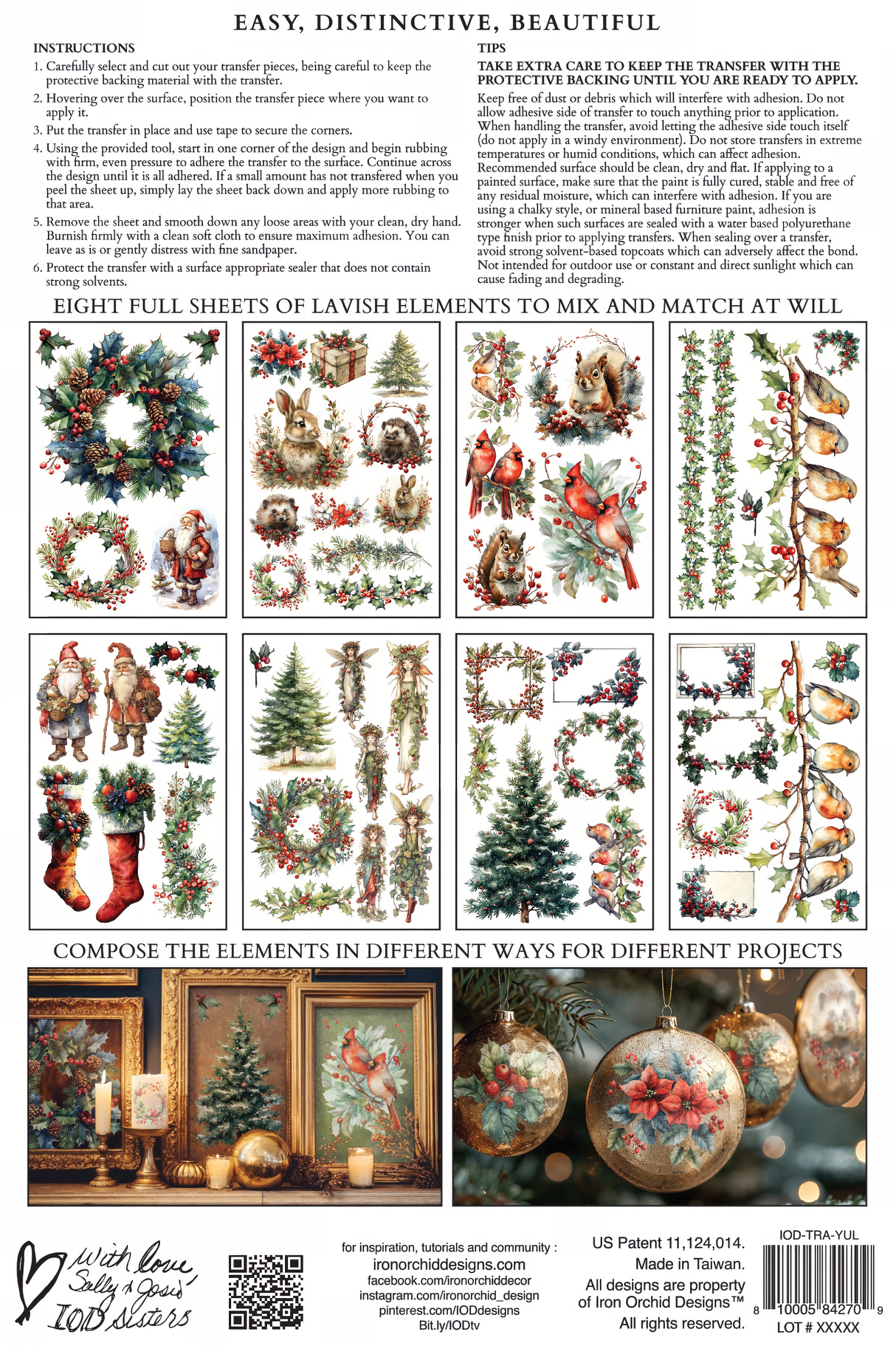 Yuletide Transfer (2024 Limited Release) by IOD - Iron Orchid Designs @ The Painted Heirloom