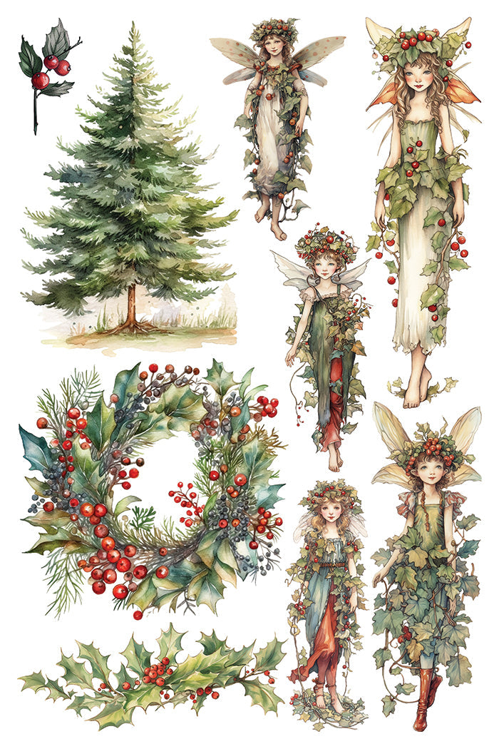 Iron Orchid transfer woodland Christmas high quality