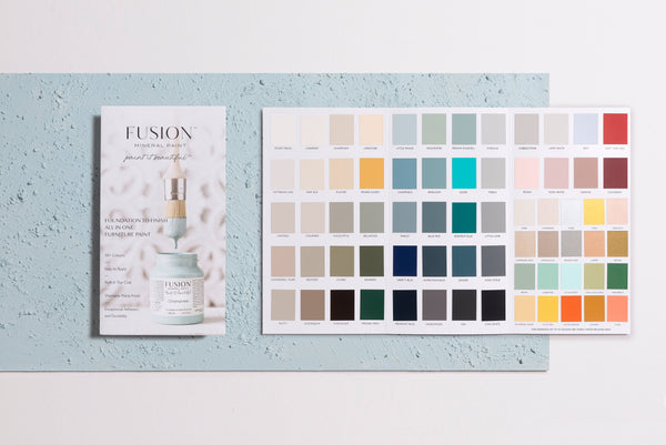 Fusion Mineral Paint True to Color Card with Real Paint Chips (Includes July 2021 Colors!) @ Painted Heirloom