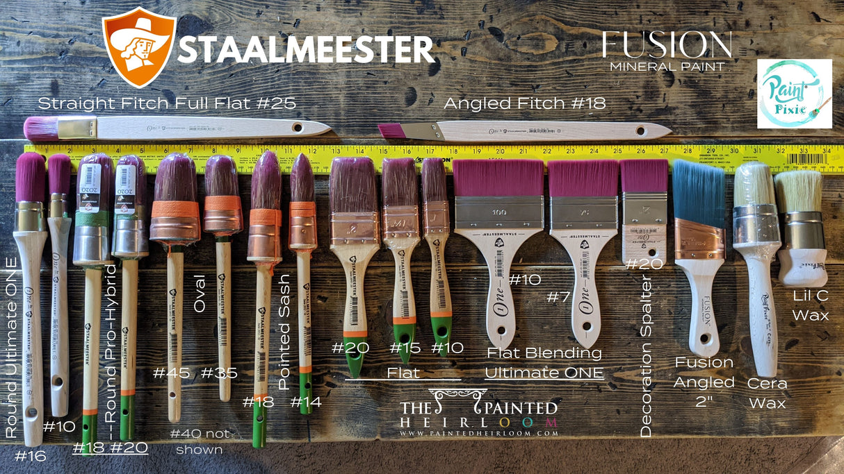 Straight Fitch Artist Paintbrush #25 (ONE Series 1020) by Staalmeester @ Painted Heirloom