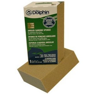 Fusion Mineral Paint Angled Sanding Sponge for drywall in packaging, with sponges shown at the front.