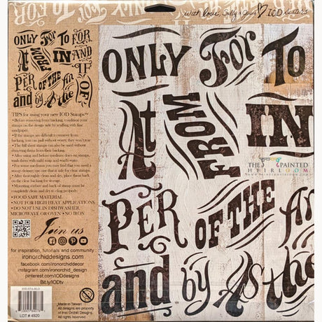 Block Type Decor Stamp by IOD - Iron Orchid Designs @ Painted Heirloom