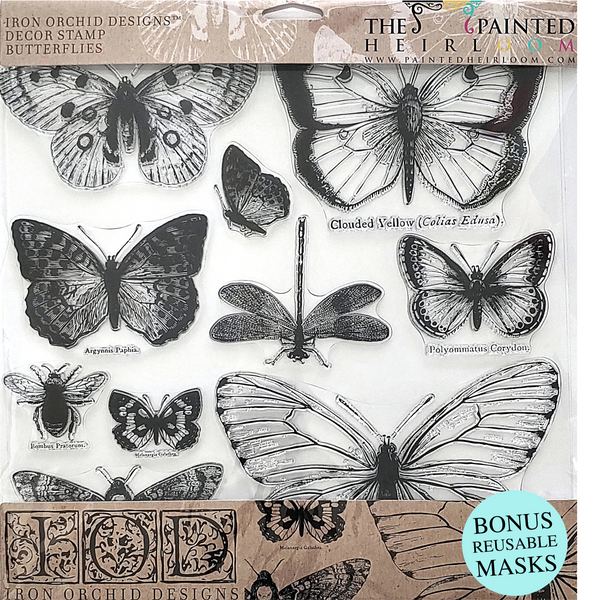 Butterflies Stamp by IOD - Iron Orchid Designs