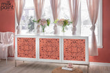 White sideboard painted with Fusion Mineral Paint Casa Rosa Milk Paint, decorated with flowers.