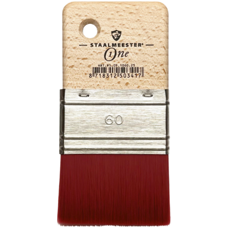 Staalmeester ONE Series 1060 Spalter Paintbrush with wooden handle and red bristles for smooth finishes.