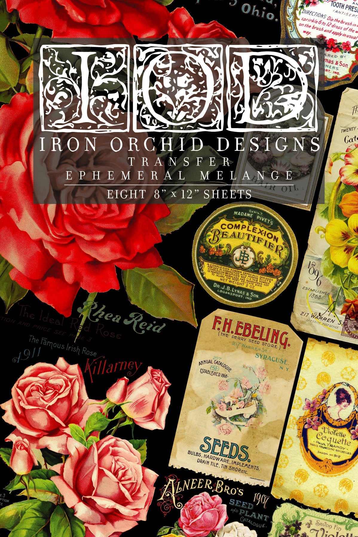 Ephemeral Melange Transfer Set by IOD - Iron Orchid Designs @ Painted Heirloom