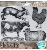 Farm Animals Decor Stamp by IOD - Iron Orchid Designs @ Painted Heirloom