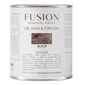 Gel Stain & Top Coat - All In One - by Fusion Mineral Paint-Black-The Painted Heirloom