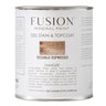 Fusion Mineral Paint Gel Stain & Top Coat All In One can in Double Espresso with labeled front and protective seal.