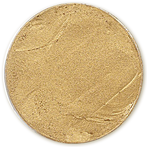 Notions Gilders Paste Wax gold metallic decorative wax in a round container with pressed powder.