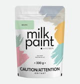 Fusion Mineral Paint Mojito Milk Paint, 330g pouch; vibrant color, use with bonding agent, caution: may irritate.