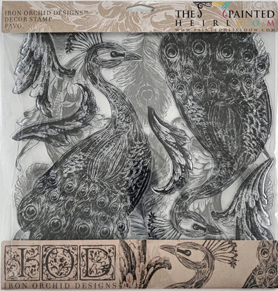 Pavo Stamp by IOD - Iron Orchid Designs  (2 stamp set) *RETIRING*