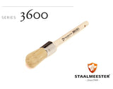 Staalmeester Round Wax Brush Series 3600 with pure China bristles and wooden handle.