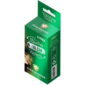 Staalmeester High-End Premium Roller Refills 2-pack, 10cm, Fusion Mineral Paint, green box with recycling symbol.