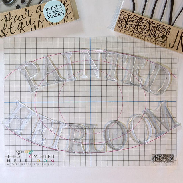 Thin Stamp Mount Acetate Sheet (With Guides) by IOD - Iron Orchid Designs @ Painted Heirloom